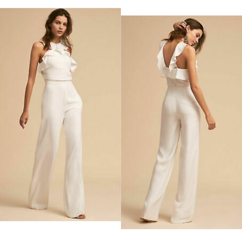 ML Monique Lhullier Ruffle Jumpsuit